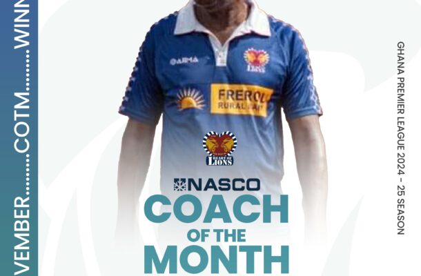 Bashir Hayford wins NASCO Premier League Coach of the Month for November