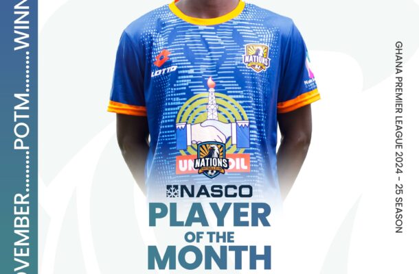 Faisal Charwetey wins NASCO player of the month award for November