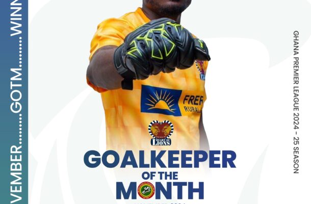 Lawrence Osei named November goalkeeper of the month